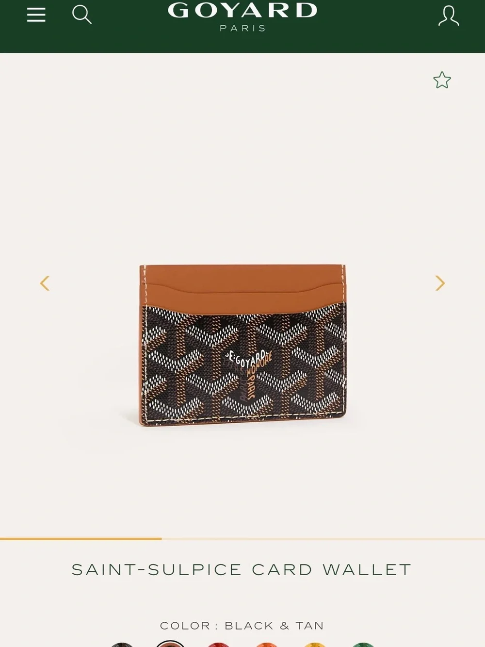 Goyard Card Holder